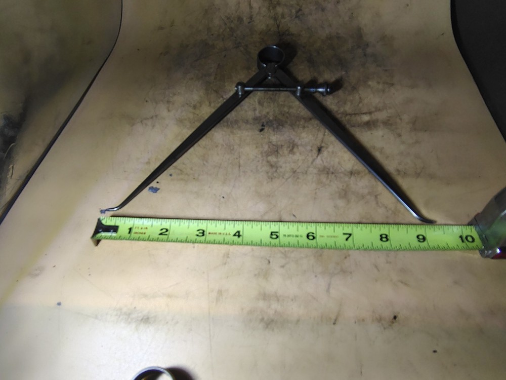 Vintage Starrett 8", 5" Spring Joint Flat Leg Inside Calipers