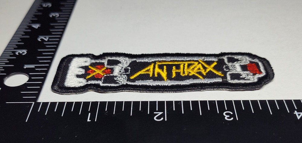 Retro Skateboarding Anthrax Patch Skateboard Hook Loop Tactic High Quality Patch