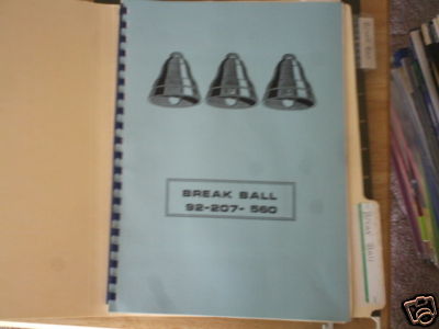 BREAK BALL arcade  game manual