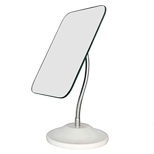Adjustable White(flexible Makeup Mirror With Stand) 6.5"L x 5.3"W(Medium)