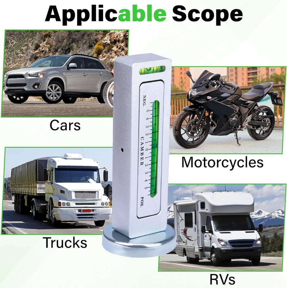 Wheel Alignment Tool, Universal Camber Alignment Tool, Adjustable Magnetic Ga...