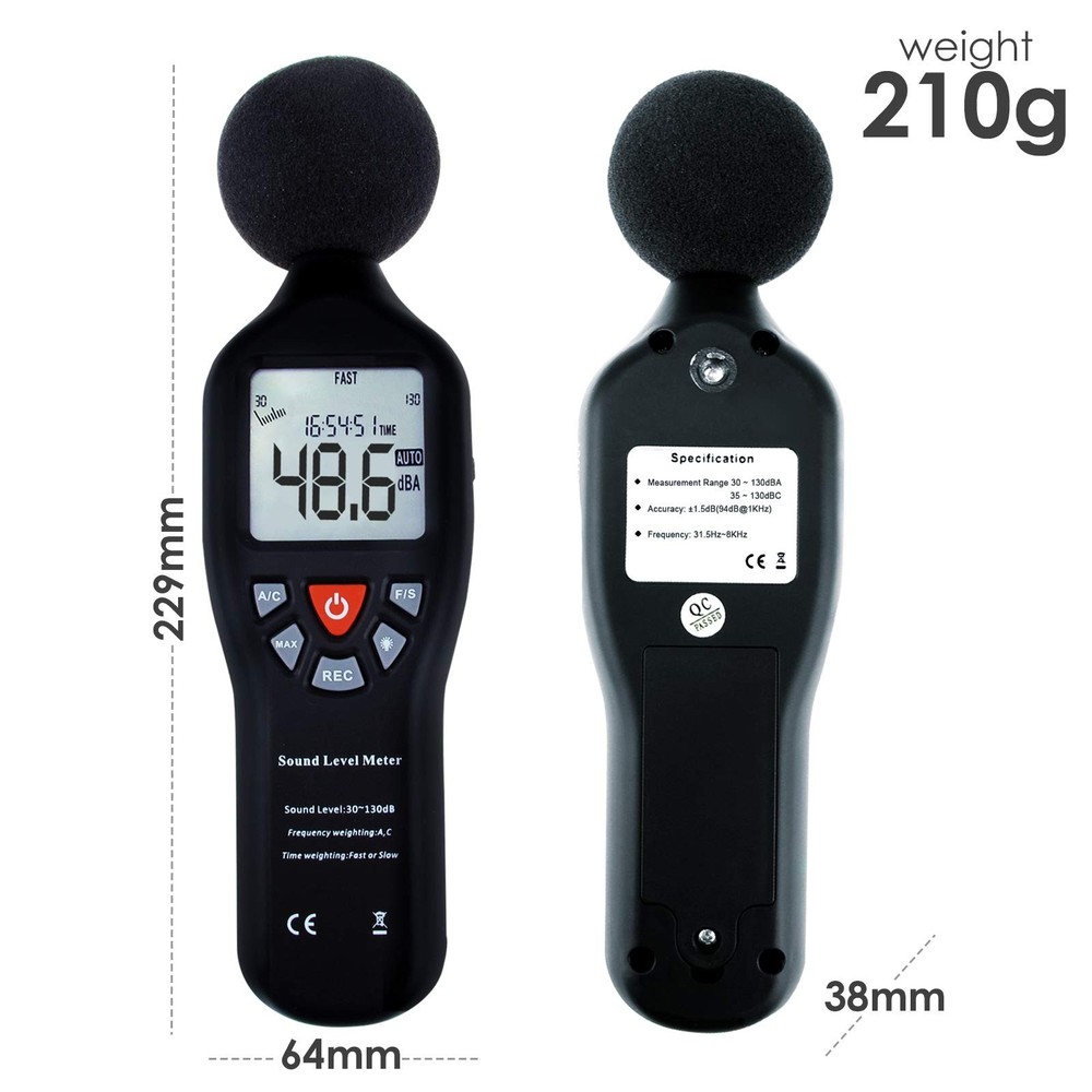 Decibel Meter Sound Level With Data Record Function