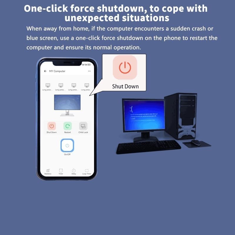 PCIe Remote PC Power Control Card Wireless Computer On/Off Reset Controller App