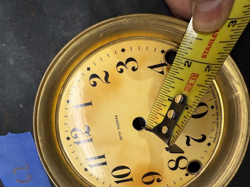 (CC62) SETH THOMAS MANTLE CLOCK DIAL & BEZEL & GLASS