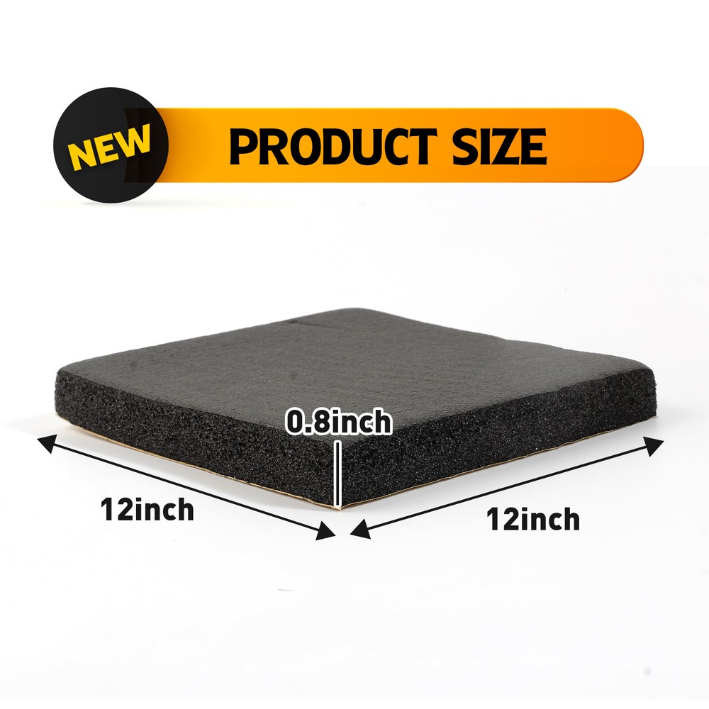 4Sheets 12"x12" Self Adhesive Rubber Padding Neoprene Sponge Rubber Mat Padding