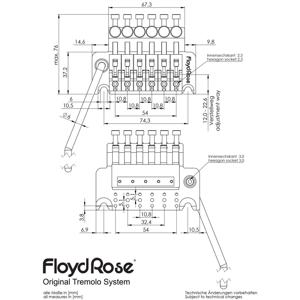 Floyd Rose Original Chrome - Made in Germany