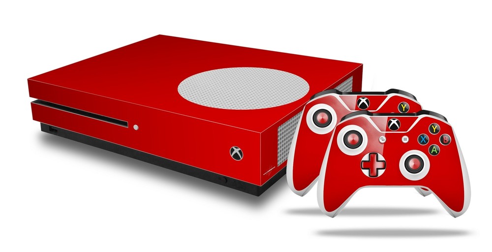 Skin XBOX One S Console Controller Solids Collection Red