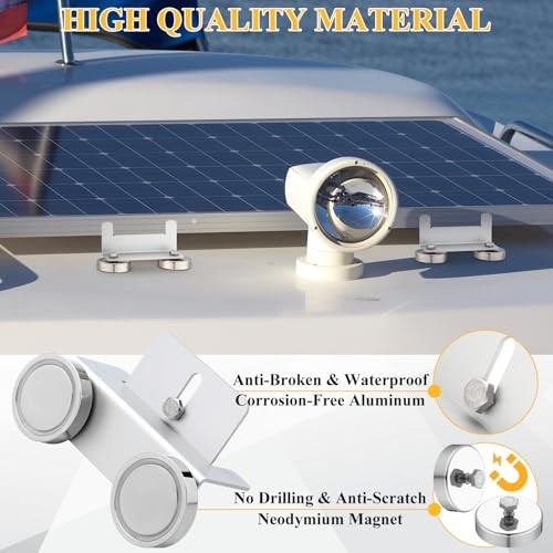 Pack 1200 Lbs No Drill Magnetic Solar Panel Mount Bracket Solar Panel 8 Silver