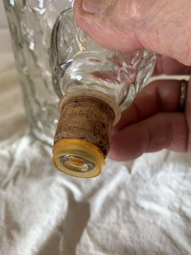 Midcentury Clear Glass Decanter
