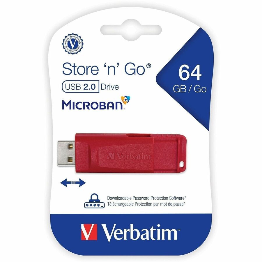 64GB Store 'n' Go® USB Flash Drive - Red