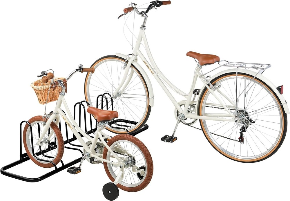 Universal Bike Storage Rack for 4 Bicycles - Adjustable and Space Efficient