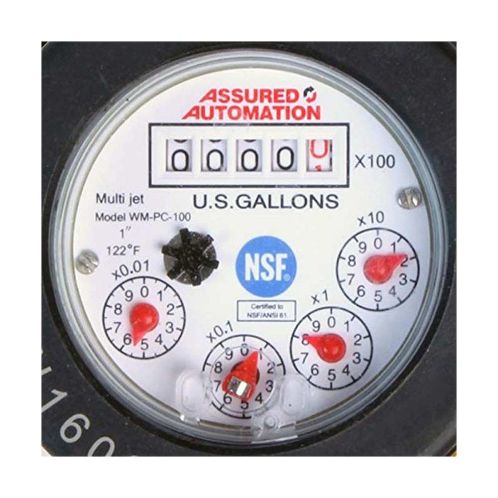 WM-PC Series Plastic Water Meter (1", No Pulse Output) 1"