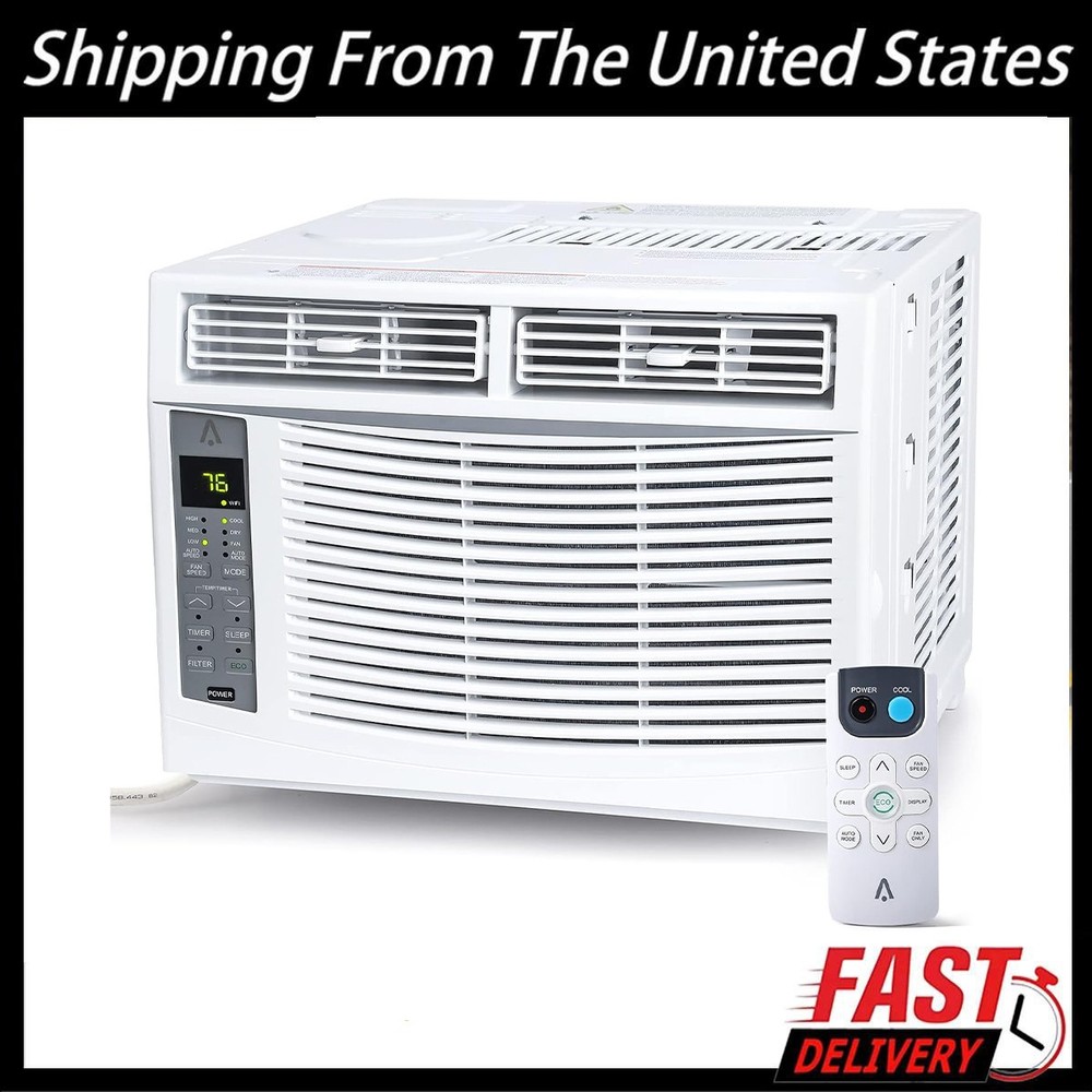 6000 BTU Window Air Conditioner with WiFi Remote & App Control & Timer Function