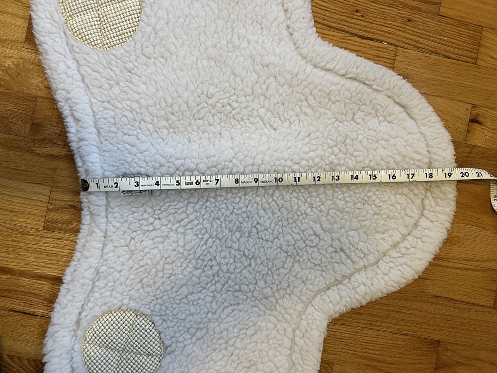 White Fitted English Saddle Pad - Wilkers