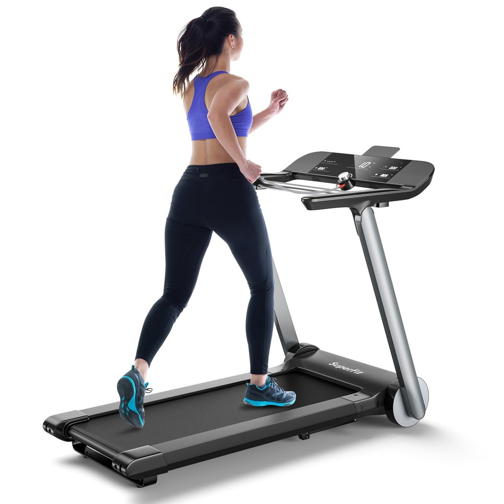 Superfit Electric Folding Treadmill Jogging MachineBluetooth10 Preset Programs