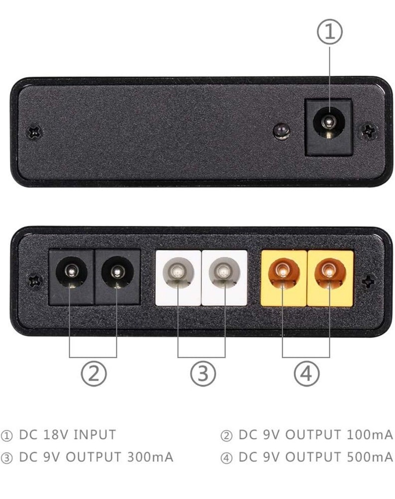 Mini Pedal Power Supply with 6 Outputs (GK-37)