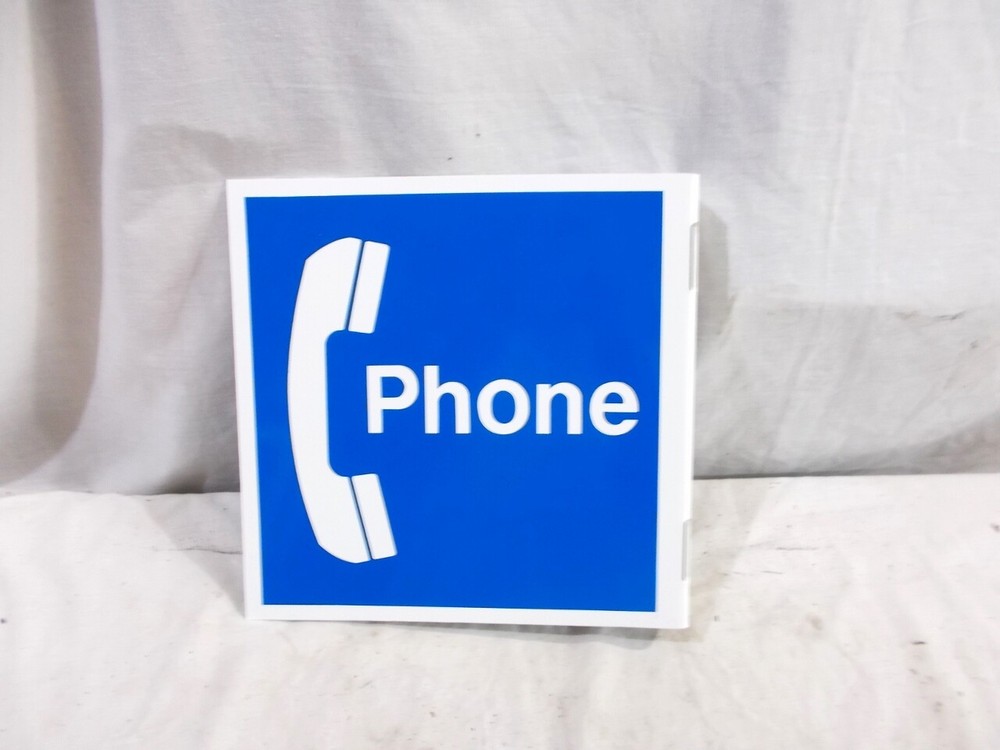 Plastic Flanged Telephone Sign – Unused