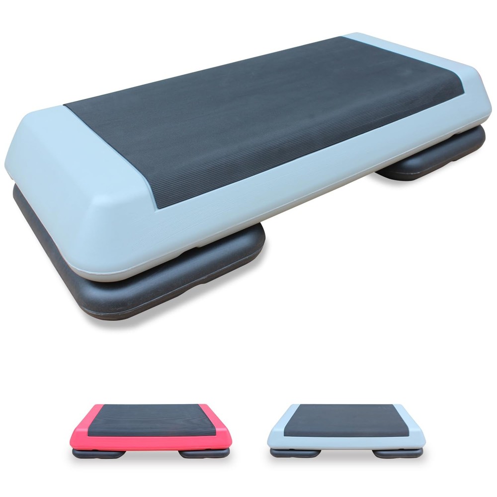 Aerobic Step Platform 30" × 14" Height Adjustable Workout Step 4" - 6" for Fi...