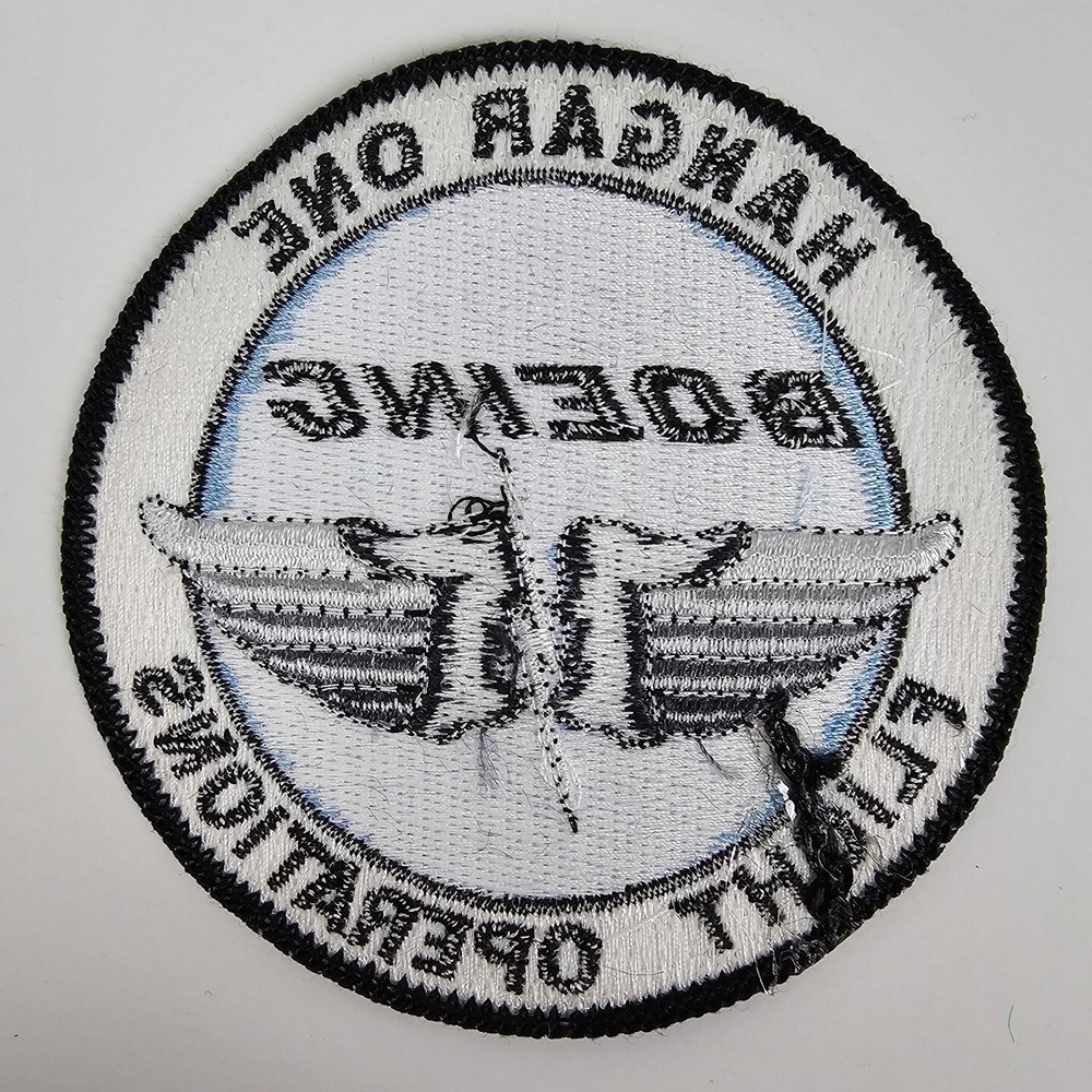 Boeing Hangar One Flight Operations Embroidered Patch 3-1/2" UNUSED