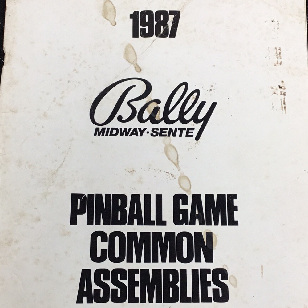 Bally 1987 Pinball Game Common Assemblies Manual