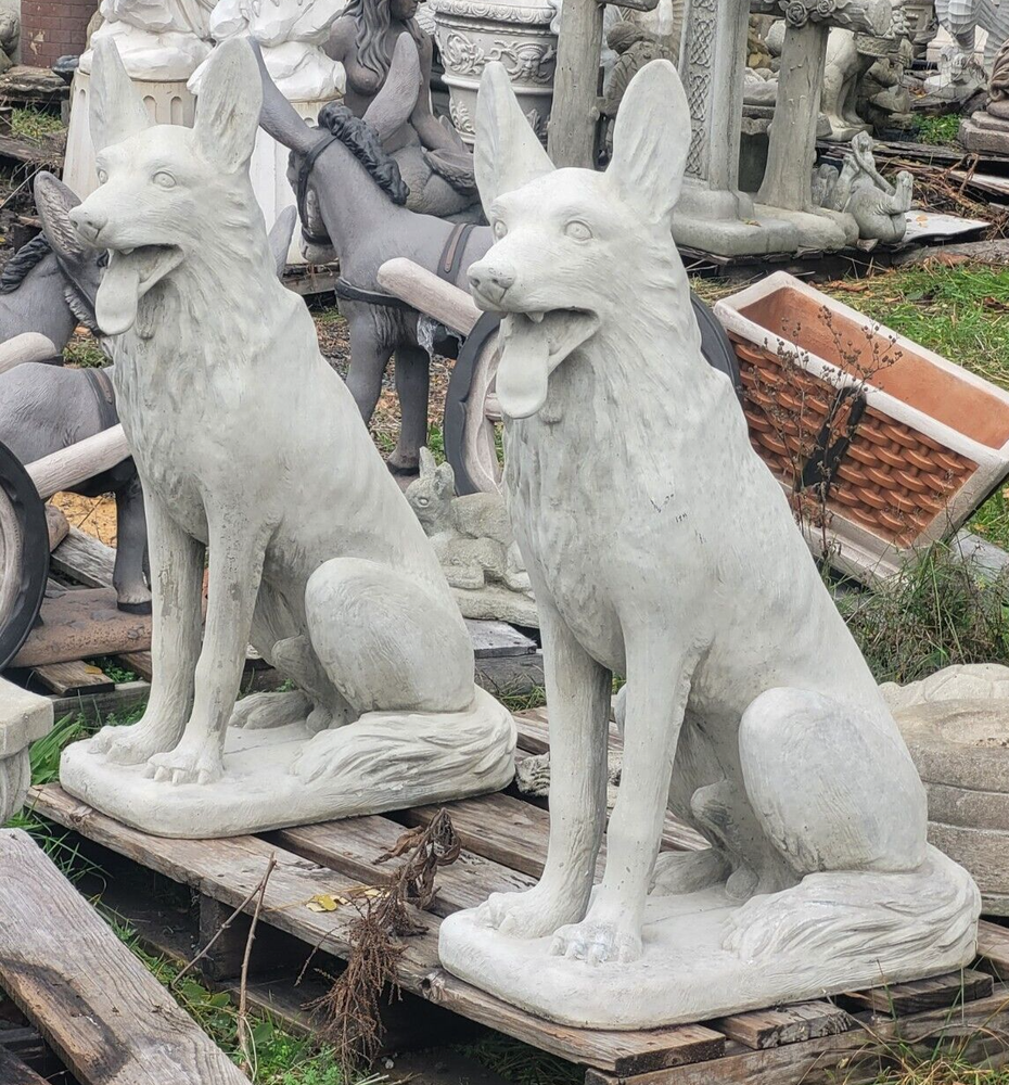 GERMAN SHEPHERD statue 44'' CONCRETE AS SHOWN.SOLD INDIVIDUALLY !!!!