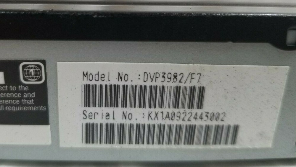 PHILIPS DVP3982 DVD Player NO Remote WORKING wo
