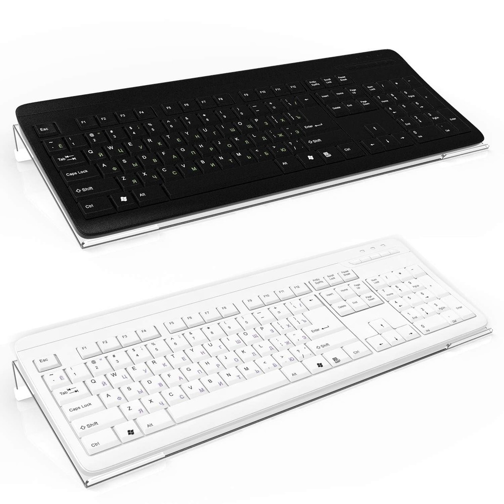 Clear Acrylic Tilted Computer Keyboard Holder Ergonomic Stand Silicone