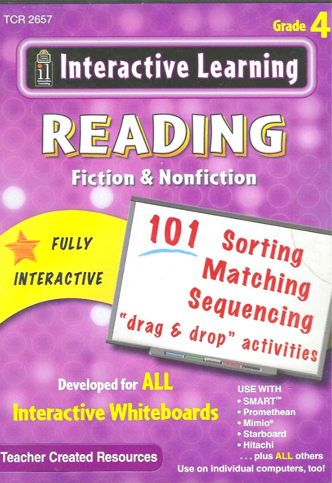 Reading Fiction Non Fiction, Gr4  Interactive Whiteboards, Windows Mac Teachers,