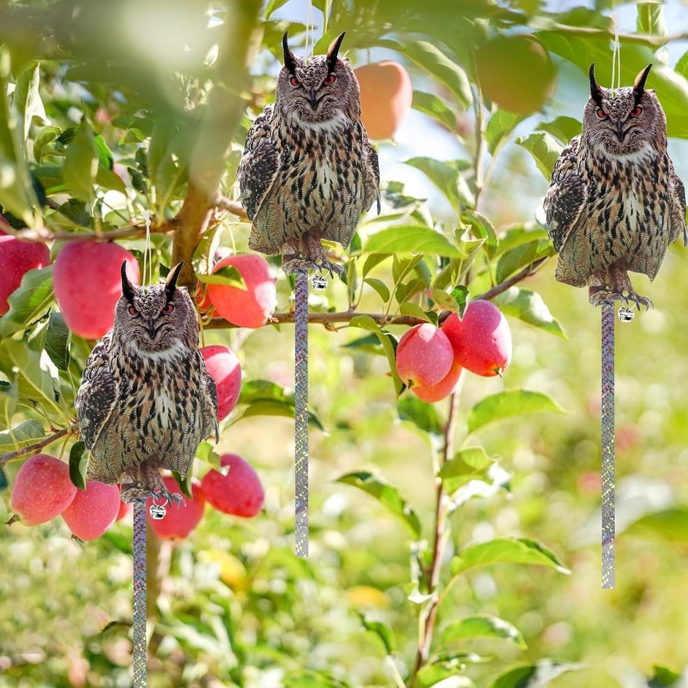 4Pcs Bird Scare Reflective Hanging Decoration, Effective Bird Control Device wit
