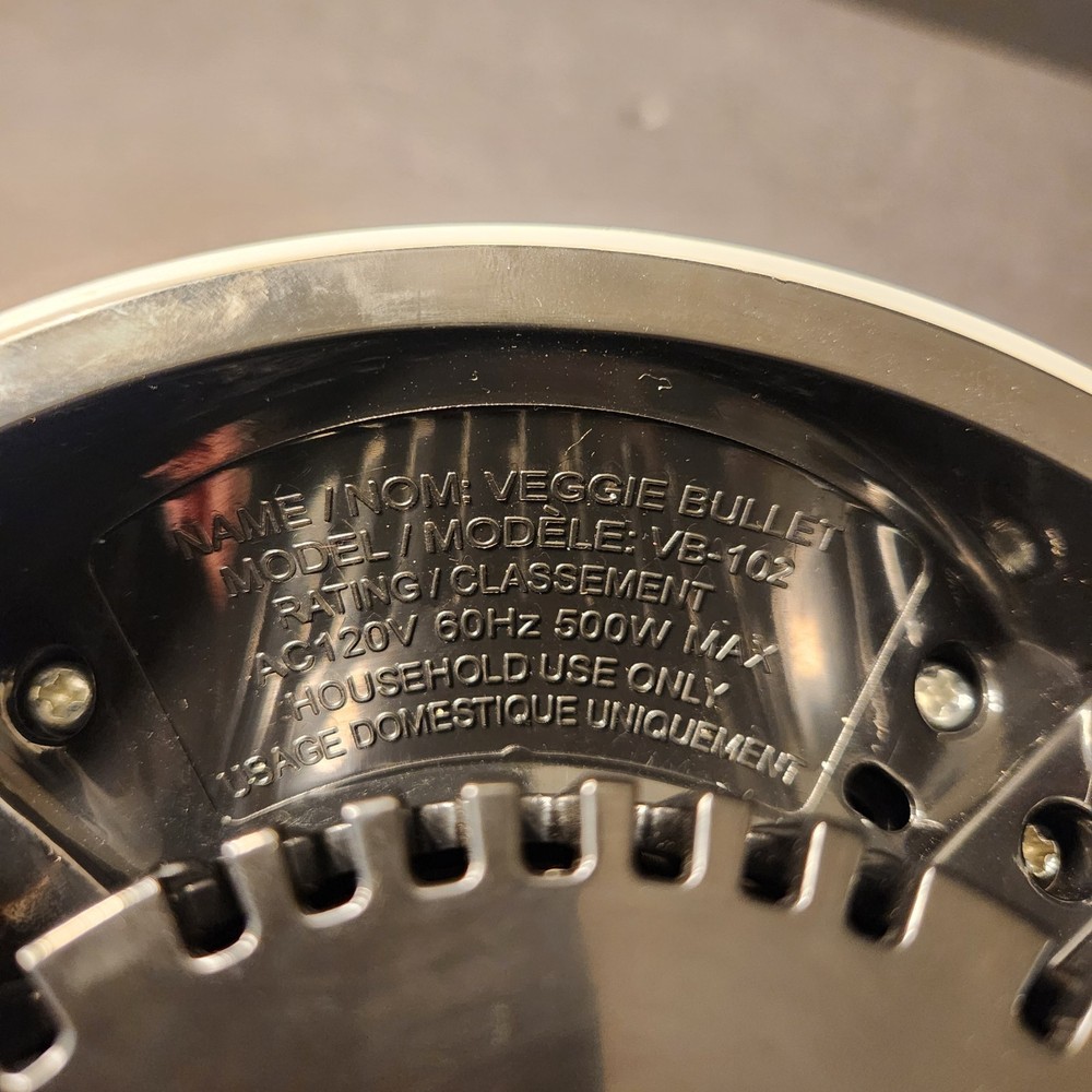 Magic Veggie Bullet VB-102 Spiralizer Food Processor Base Motor Only Working