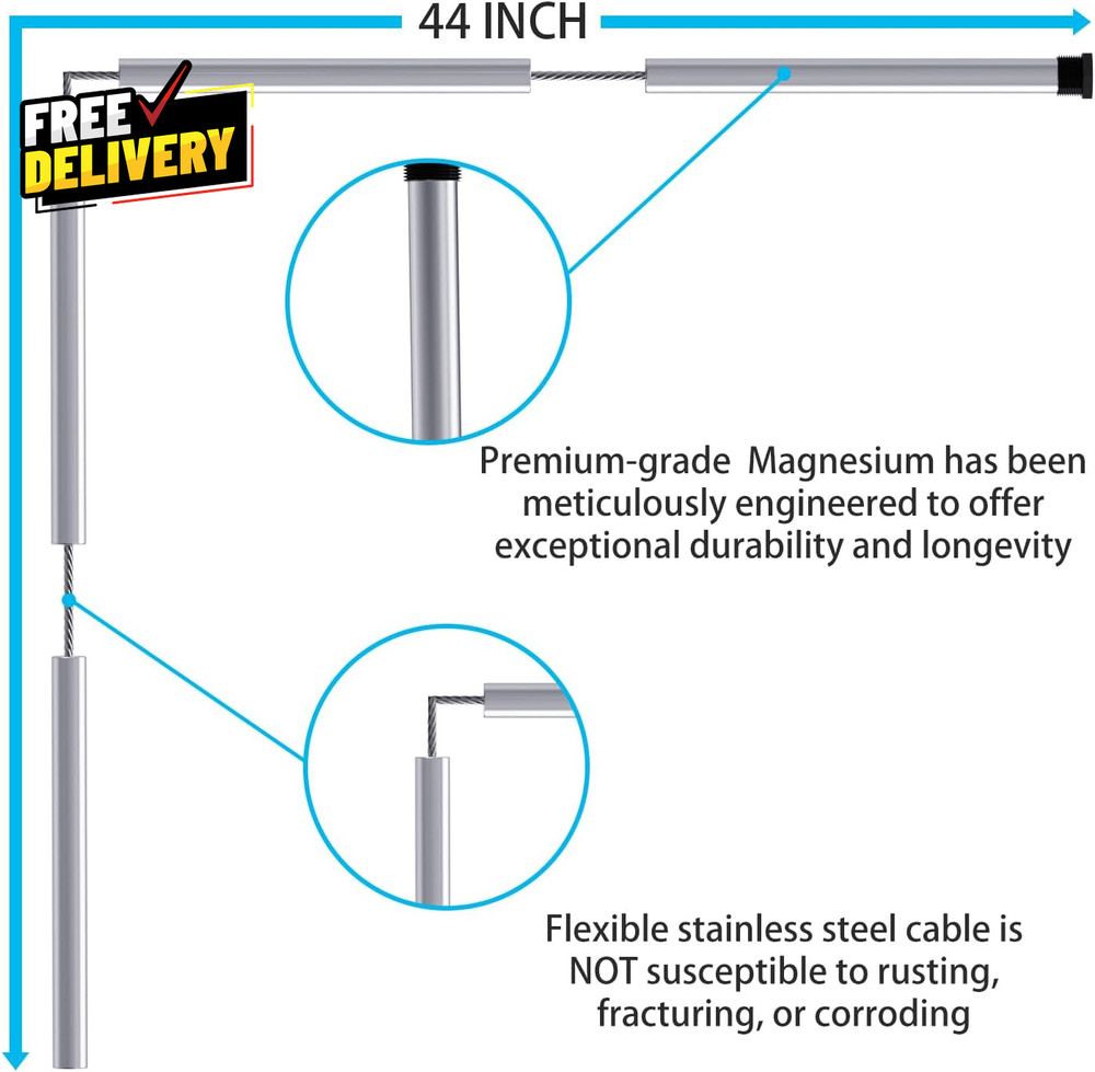 44" Aluminum Zinc Anode Rod for Water Heater with Hex Socket Tool & Teflon…