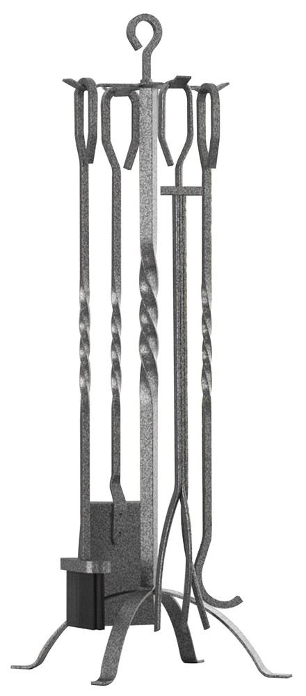 Fire Beauty 5 Pieces Fireplace Tools Sets Fireplace Accessories Tools Holder ...