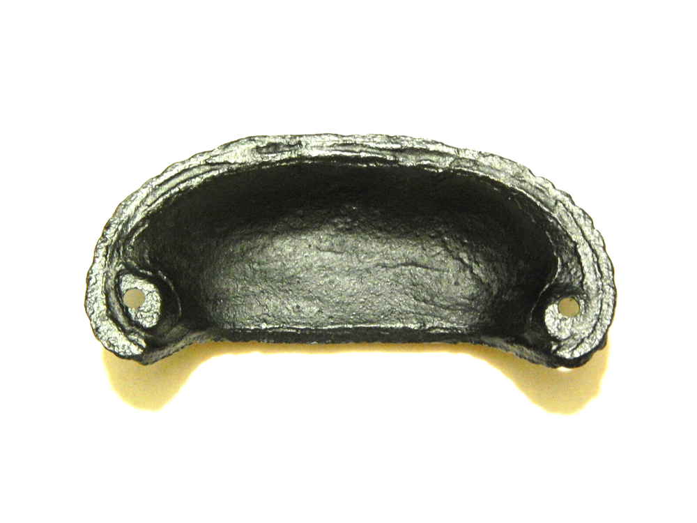 Victorian Drawer Pulls Black Cast Iron 3" Center Mounting