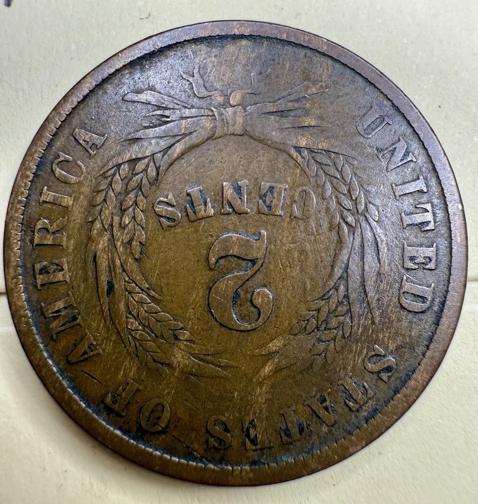 1864 Two Cent Piece – Rotated Die
