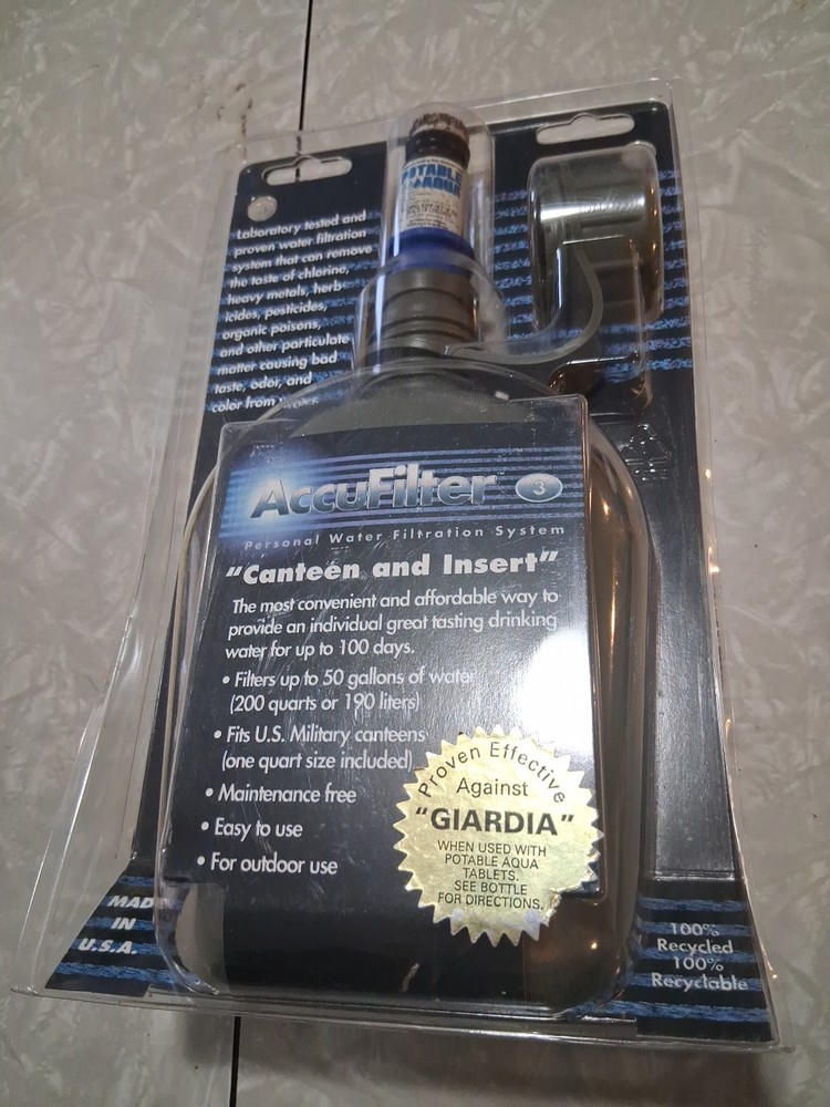 Accufilter Personal Water Filtration System  "Canteen And Insert"