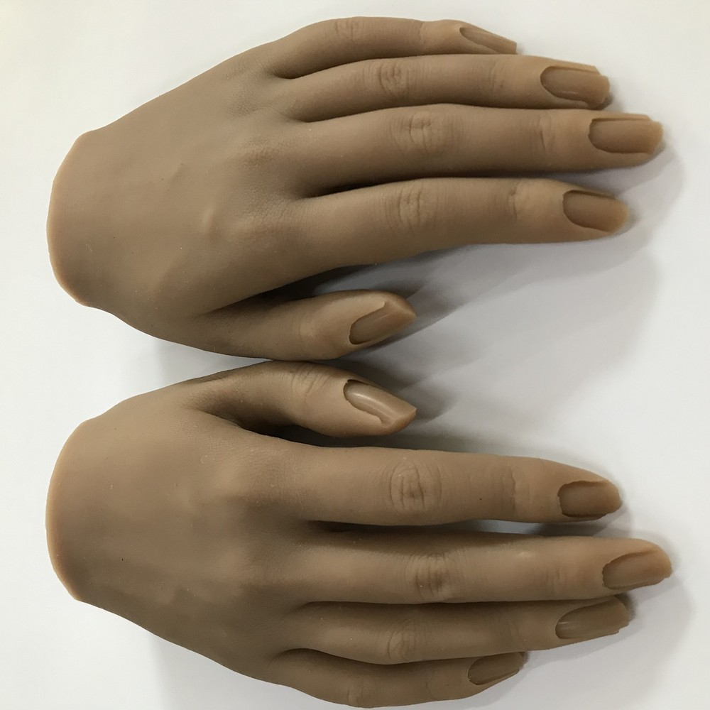 Female Silicone Hands Nail Practice Mannequin Model Display Inserted