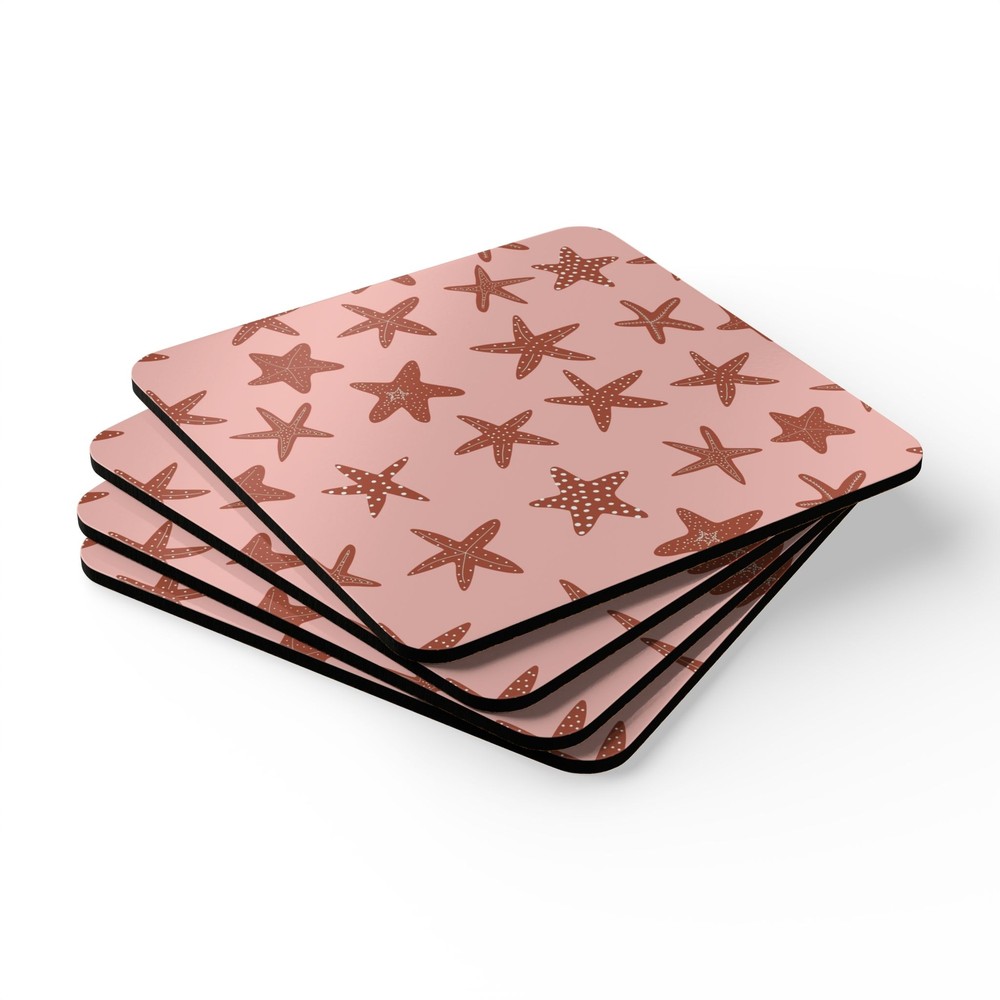Starfish Corkwood Coaster Set