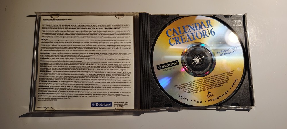 AOL Calendar Creator V6 Cdrom Vintage