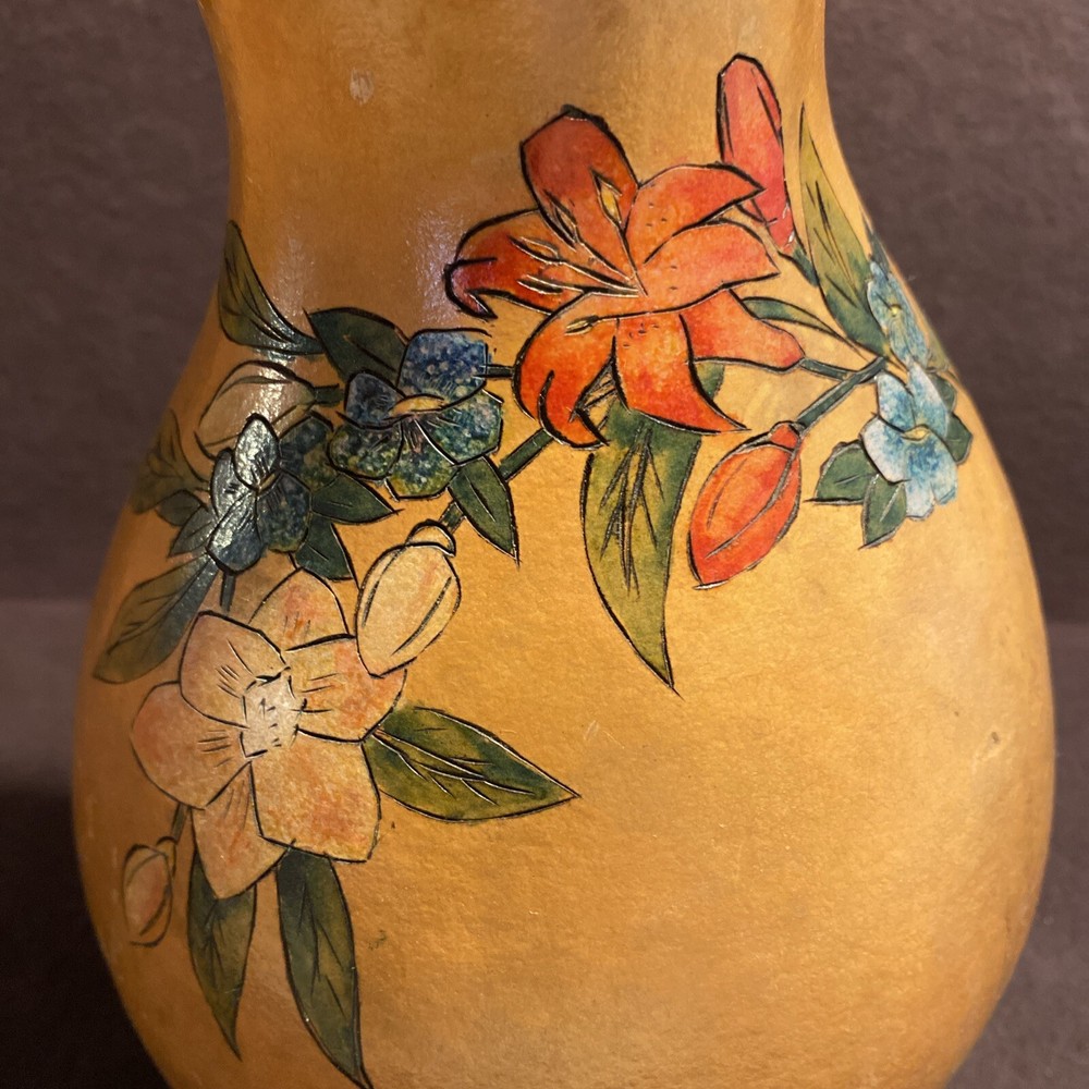 Gourd large signed Hand Painted Vintage