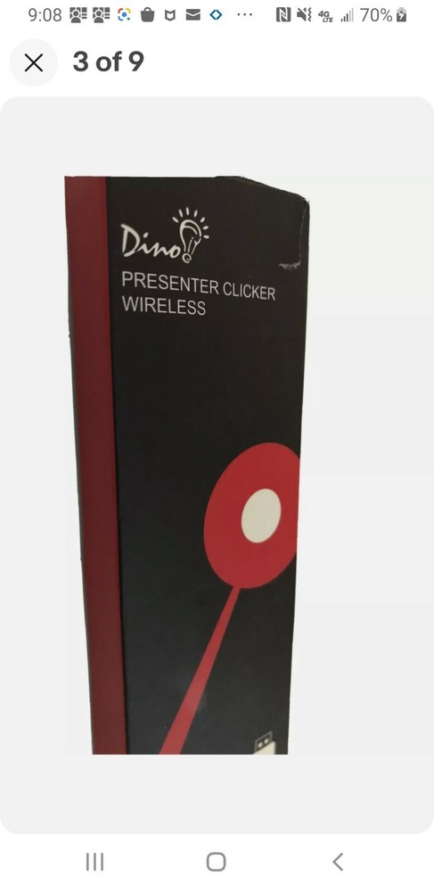 NEW Dino Wireless Presentation Clicker - Laser Pointer - Remote w/ USB plug