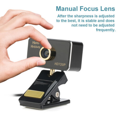 720P HD Webcam with Microphone USB Streaming Web Camera for PC/Computer/Desktop