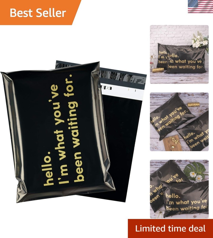 Black Poly Mailer Shipping Bag - 50 Pack