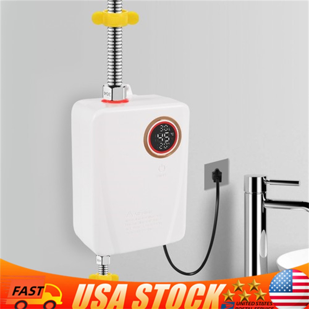 Electric Tankless Water Heater Instant Hot Shower Kitchen Heater 110V 3000W
