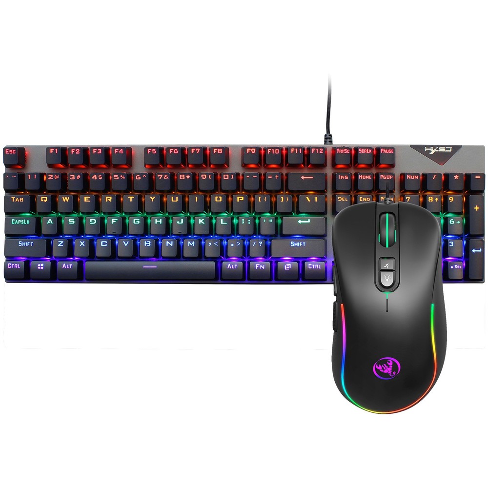 Keyboard and Mouse Set RGB backlit mechanical keyboard and mouse computer wired