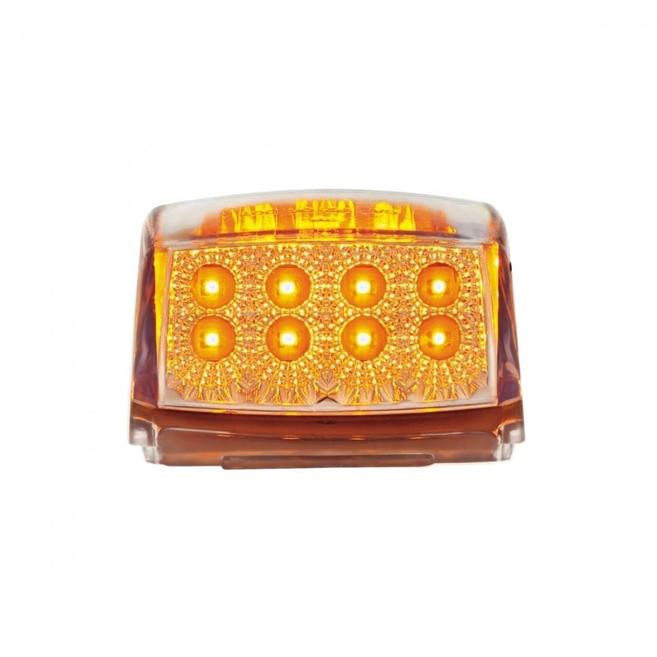 Universal 17 Amber LED Square Cab Light - Clear Lens