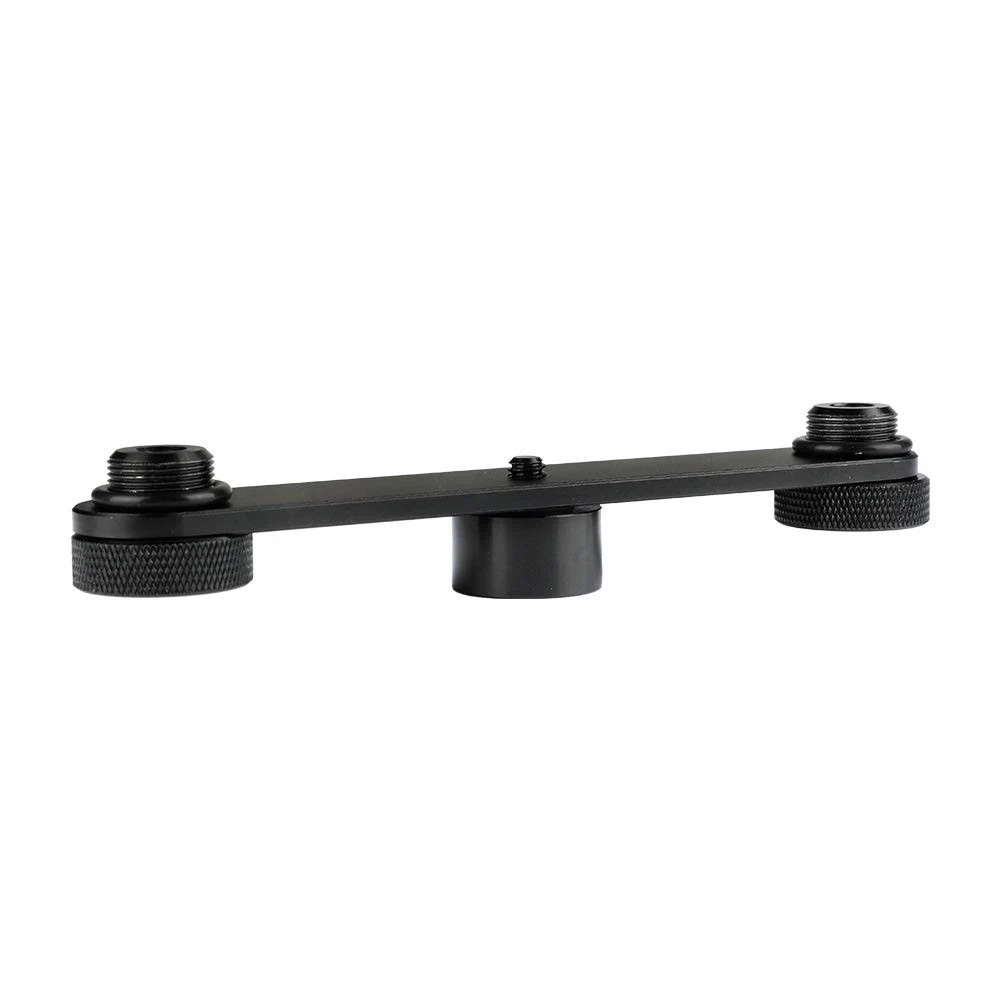 Double Microphone Mount Bracket T-Bar Studio Recording Accessory