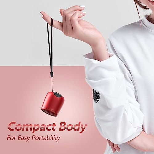 Small Bluetooth Speaker, Waterproof Mini Portable Wireless Speaker, 1-Red