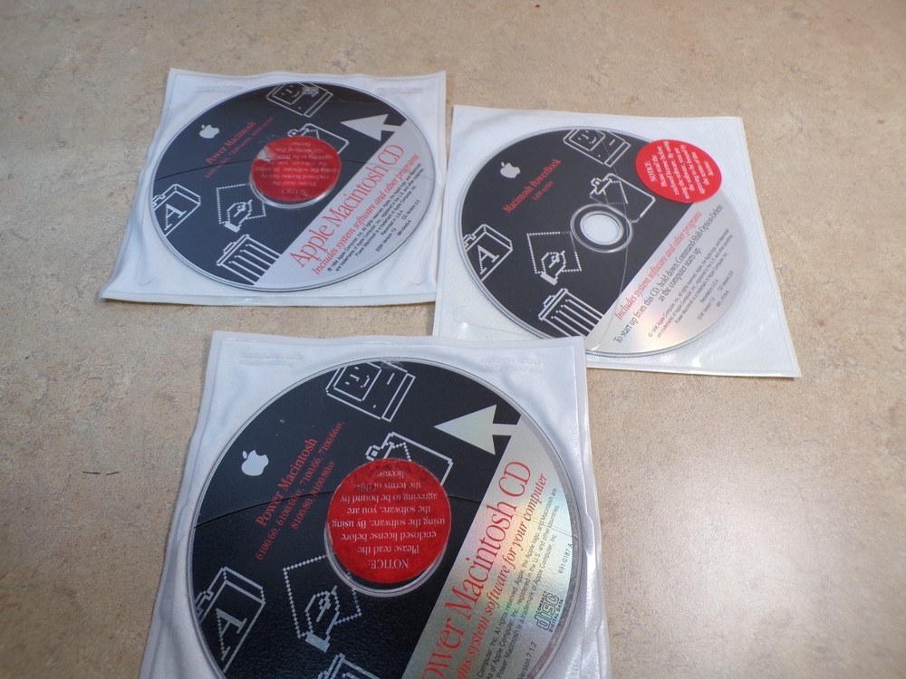Apple Power Mac Discs System software and other programs set of 3