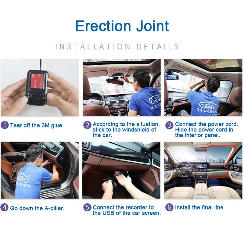 USB Car DVR Camera Dash Cam Video Recorder Night Vision ADAS For Android player