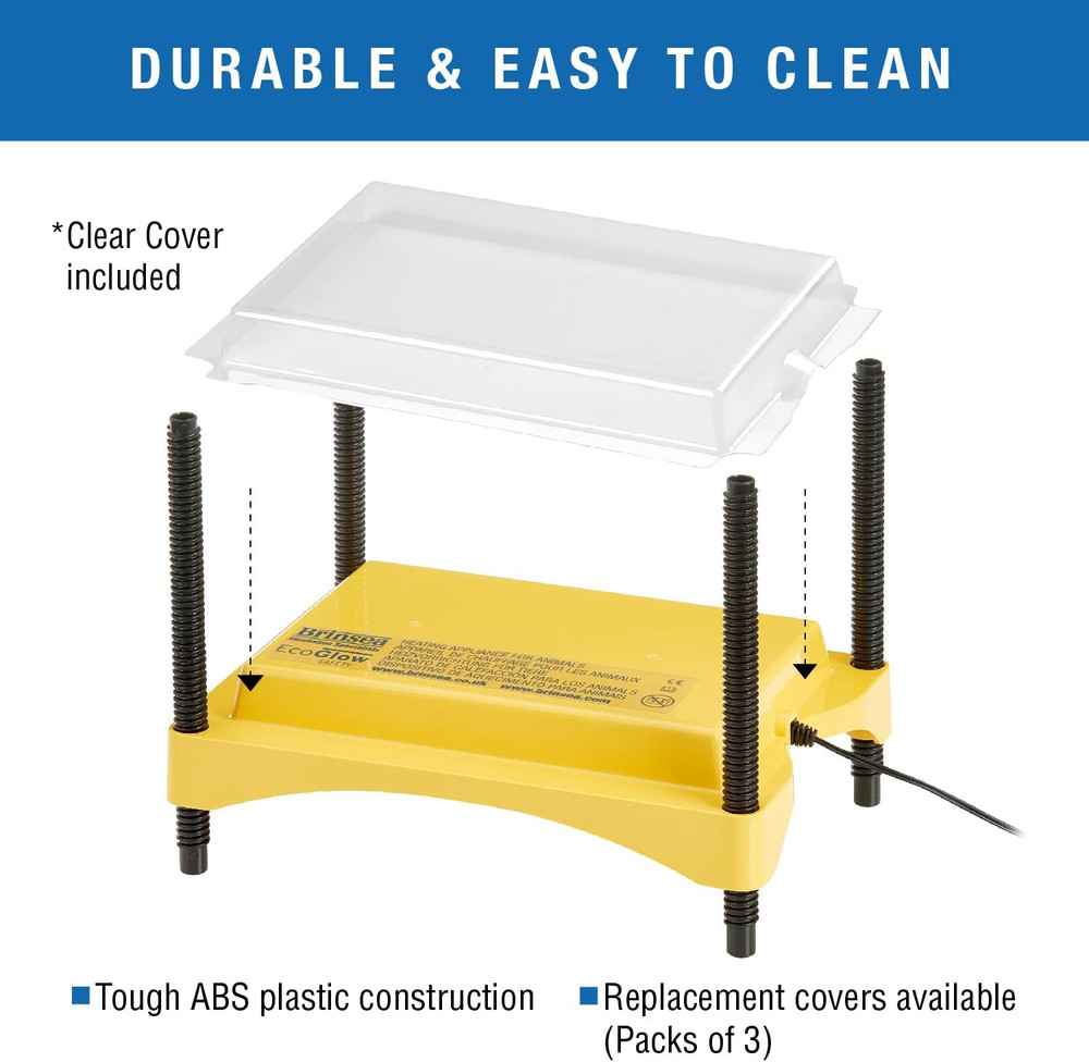 Ecoglow Safety 600 Chick or Duckling Brooder, Adjustable Height & Angle Brooder